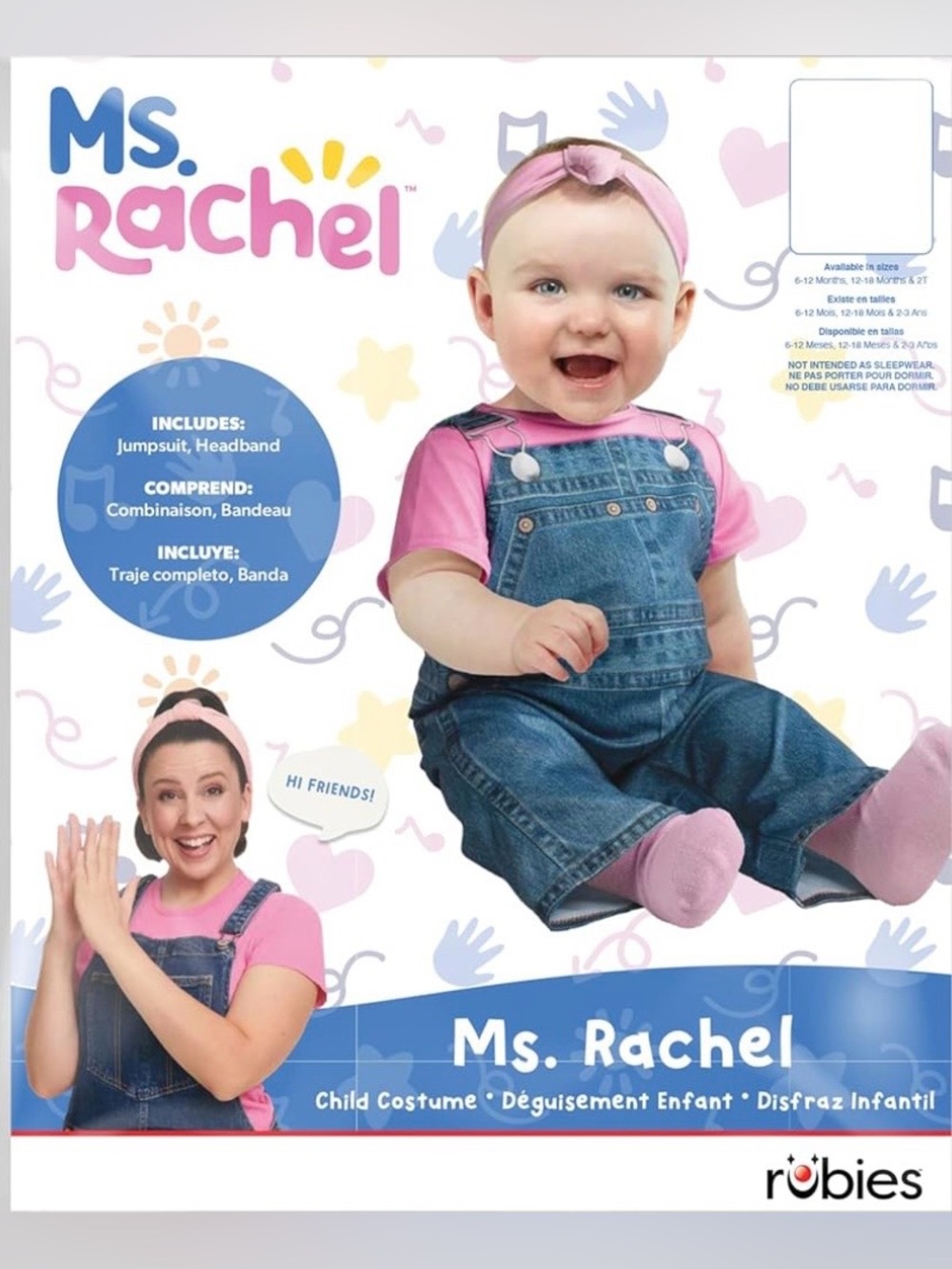Rubies Ms. Rachel Infant/Toddler Girls Costume NIB
